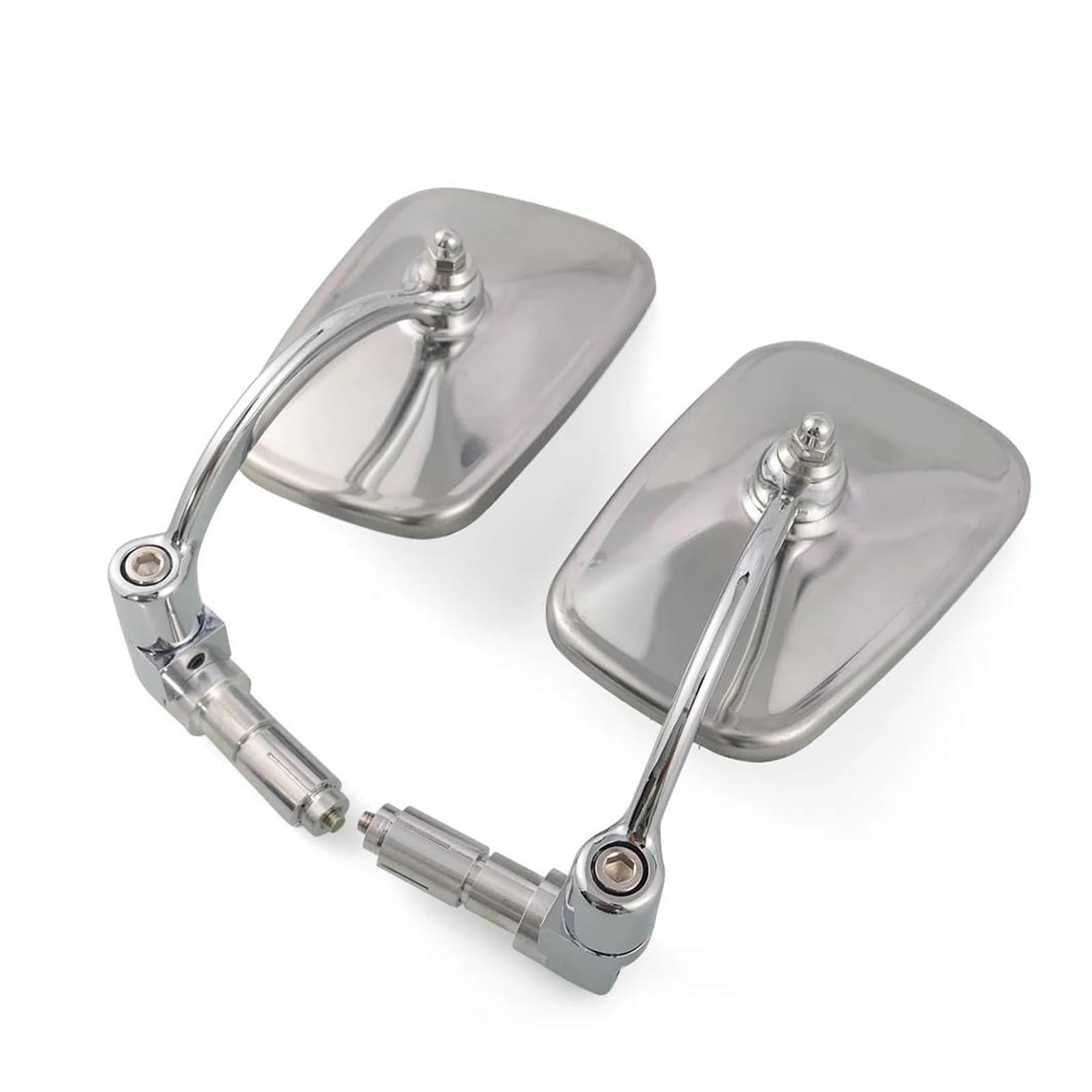rétroviseurs réglables Universal Motorrad Roller Rückspiegel Bar End Seitenspiegel Chopper Chrom Zubehör 2 Stk