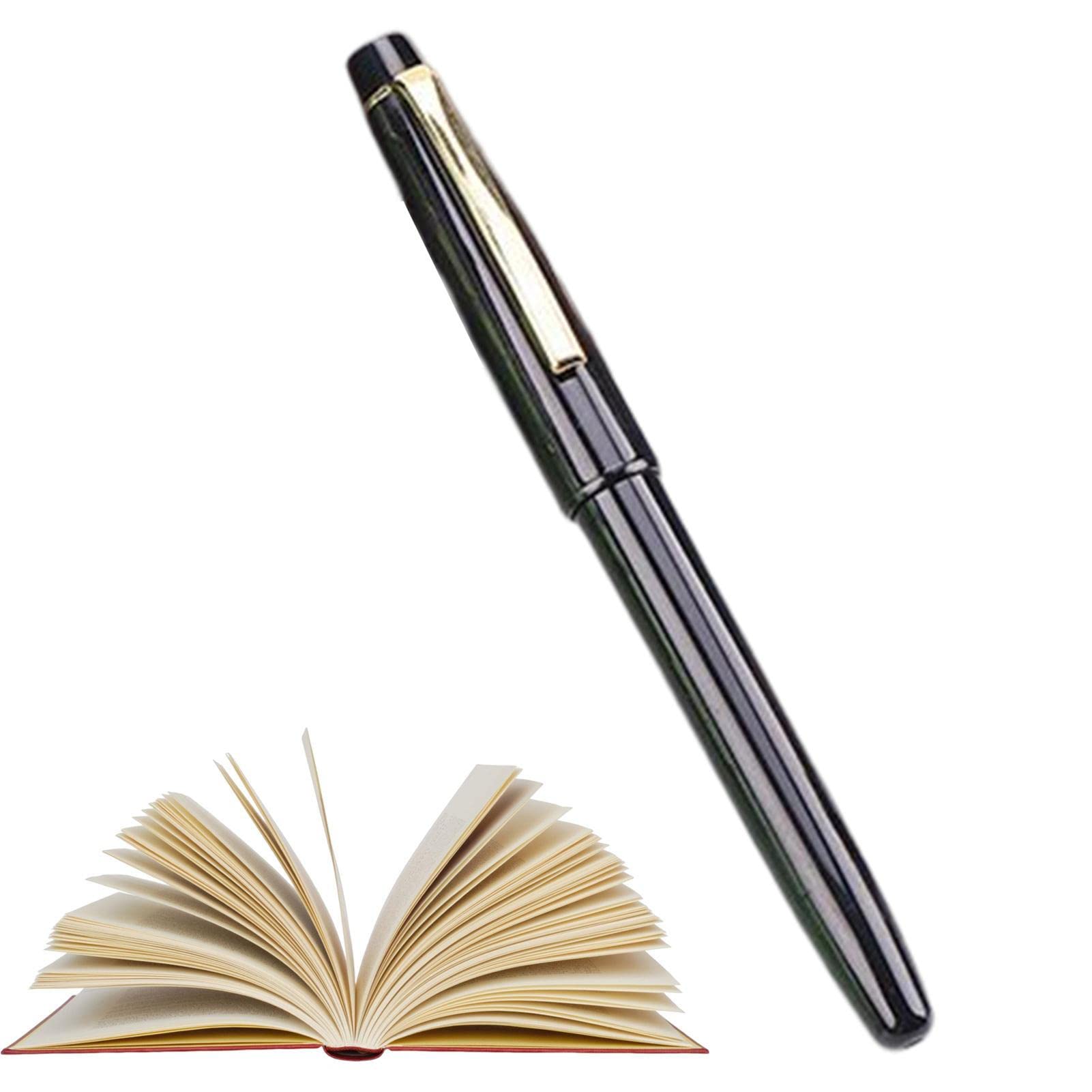 Rianpesn Black Fountain Pens For Writing - Journaling Pen - Pens Aesthetic Gift School Supplies For Note Taking, 0.5Mm