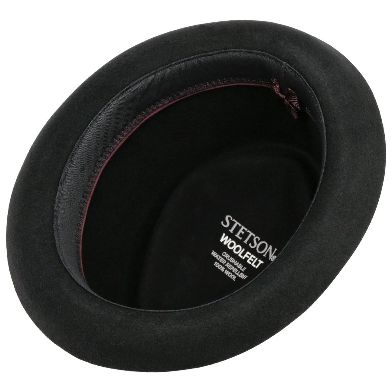 Stetson Classic Diamond Crown Sombrero Pork pie Fieltro de Lana Hombre Todo el ano
