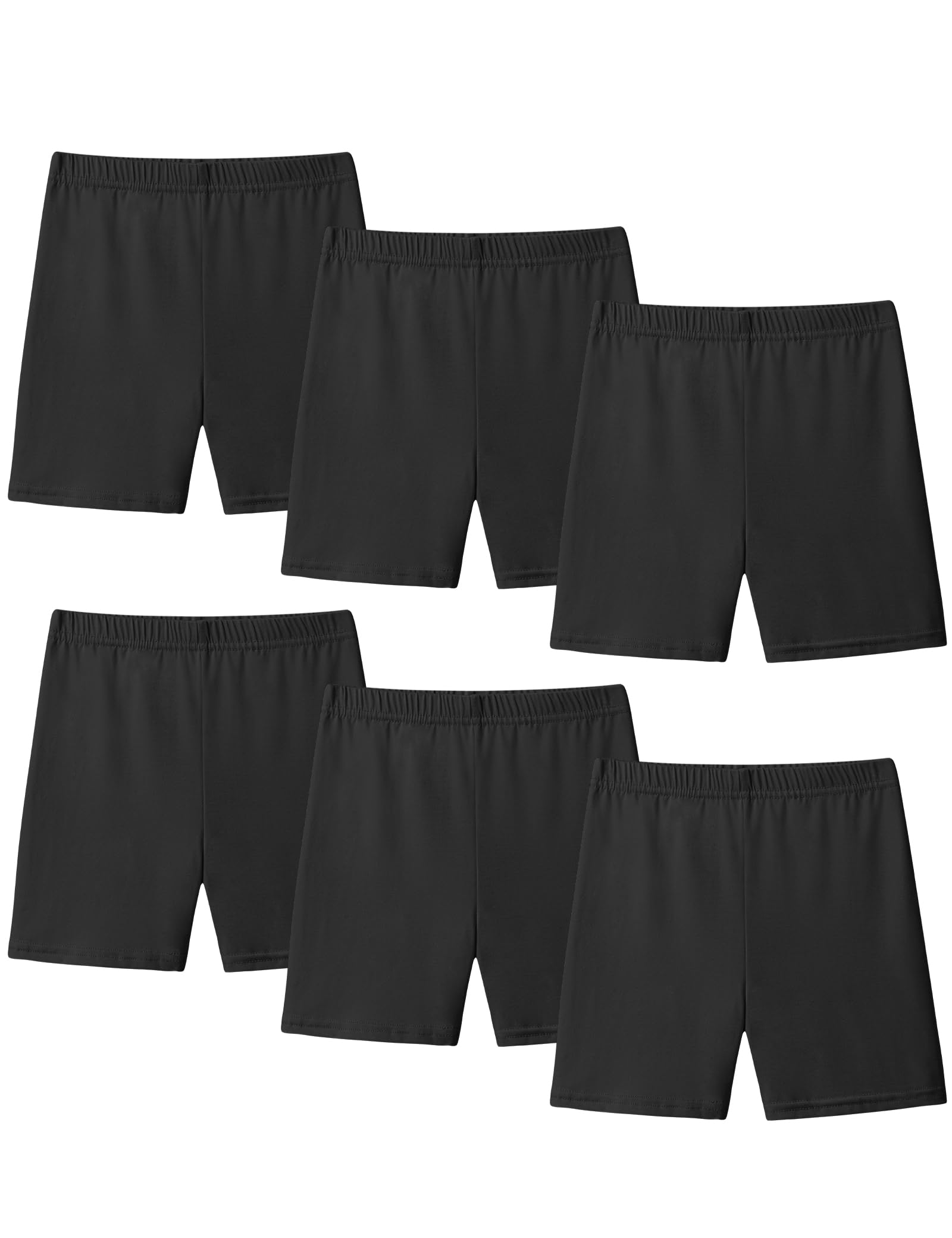 KEREDA Kurze Leggings Mädchen Radlerhose Kinder Kurz Hose Shorts 6er-Pack | Sommer Sporthosen, Leichte Turnhose, Luftige Sommerhose, Geeignet Für Teenager, Passend 2-10 Jahre, Bequeme Hosen