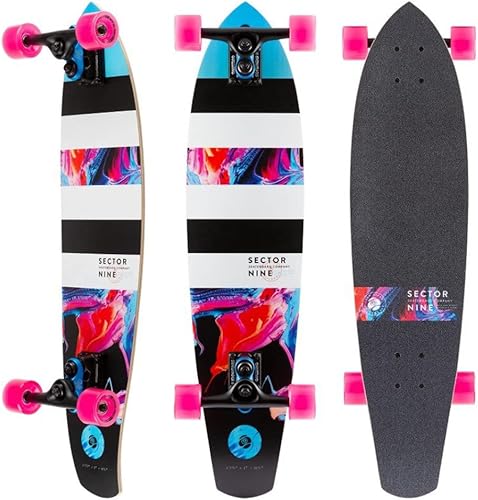 Sector 9 Longboard Cruiser Rosin Ricochet fibra de vidrio Kicktail 8.0" x 33.375" disponible en Yaxa Costa Rica