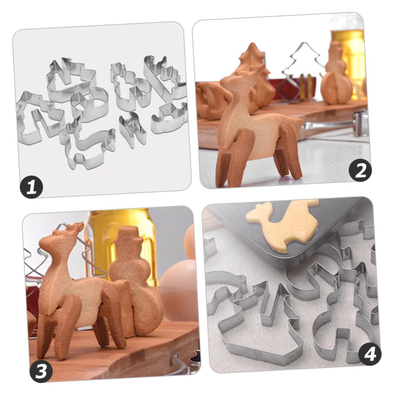ABOOFAN 40 Stk Ausstechformen tierischer Muffin Ausstecher im Weihnachtsstil Weihnachtsmann backen weihnachts plätzchenformen keksform ostern Kekse Backzubehör schöner Keksausstecher