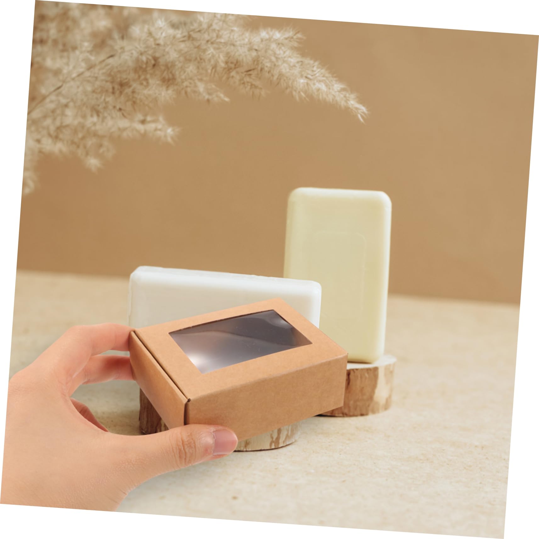 Didiseaon 30pcs Soap Packing Boxes with Clear Window Versatile Soap Storage Wrapping Cases Lightweight and Simple Design for Home Office and Travel Use