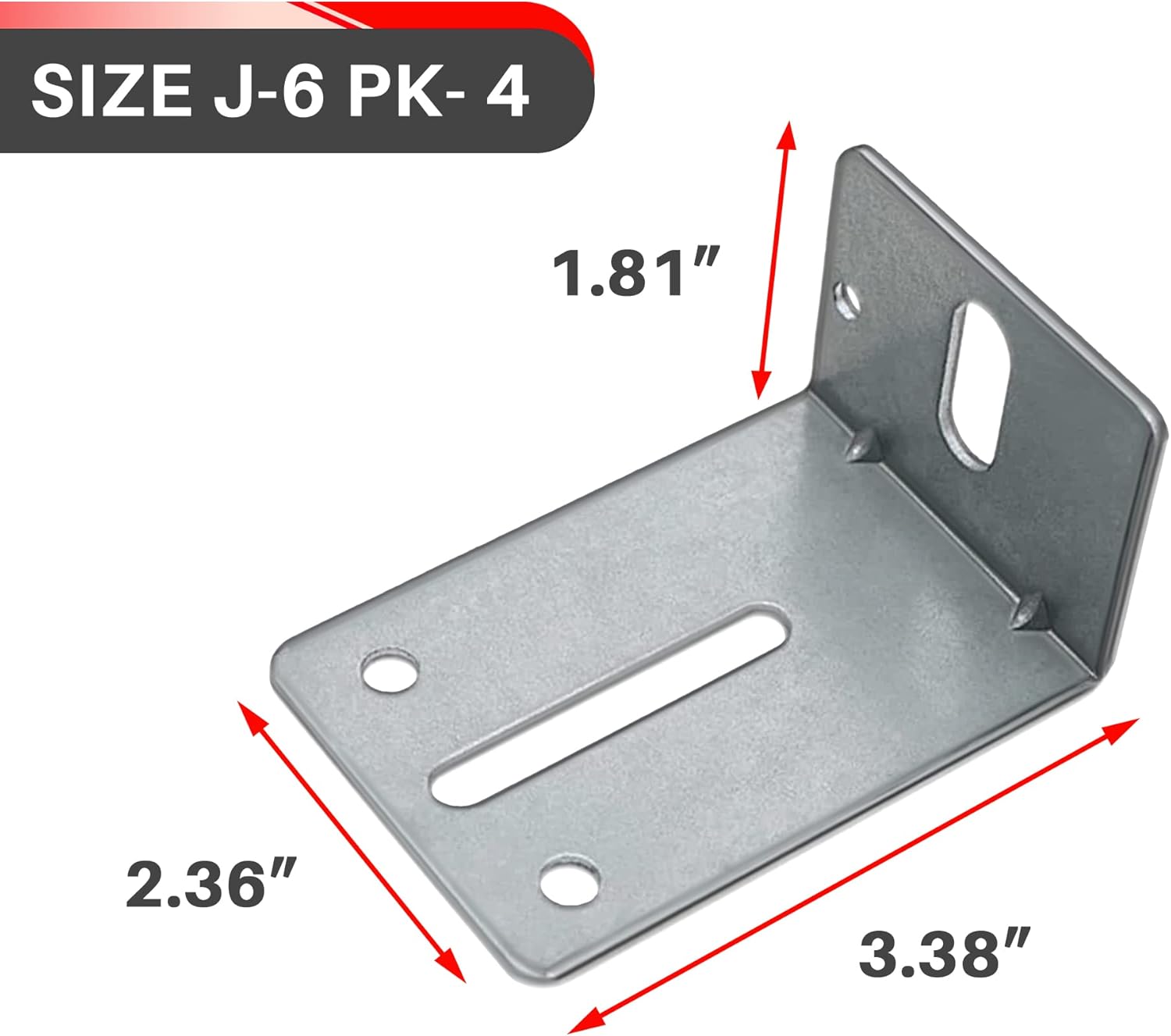 COLIBROX Garage Door Track Jamb Bracket Size J-6 PK- 4