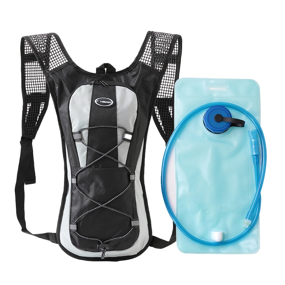 HEAD Lightweight Hydration Backpack with Reservoir - 2 L | Hydration Bladder with Straw | BPA Free Leakproof Hydration Bag for Bikers | Hydration Vest for Running, Traveling, Hiking, Cycling | Black (B0CL9CF85N) Amazon Price History, Amazon Price Tracker