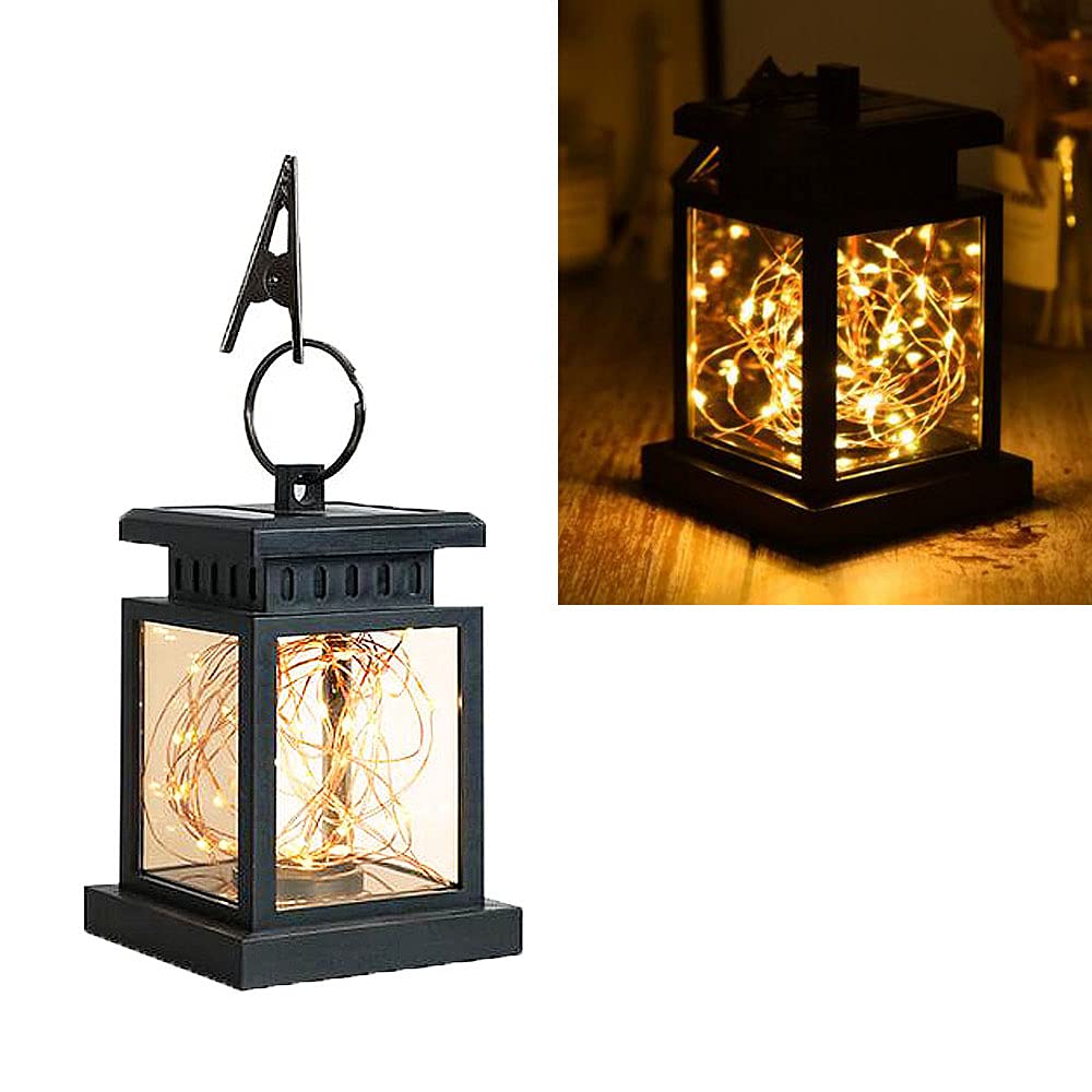 Solar Lanterns Outdoor 1 Pack ZHIYUE Solar Garden Lights Hanging Lantern IP44 Waterproof LED Solar Deco Landscape Lighting for Patio Backyard Pathway(Warmwhite)