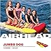 Airhead Hot Dog Towable 1-5 Rider Tube for Boating and Water Sports, Neoprene Seat Pads, Double-Stitched Full Nylon Cover, and Boston Valve for Convenient Inflating and Deflating