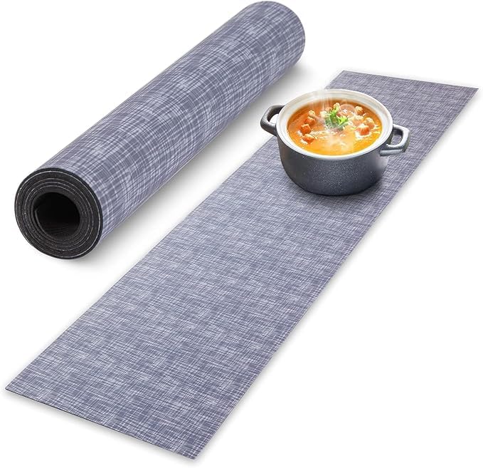 Table Runner Hot Plates Mat Heat, Resistant Table Protector Waterproof Decorative Farmhouse Kitchen, Counter Heat Proof Placemats for Hot Dishes. (Grey)-image-32
