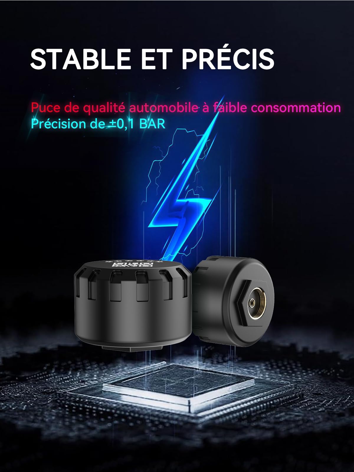Spedal Système de contrôle de pression des pneus TPMS pour moto - Bluetooth avec application : pression et température précises, étanche, alarme en temps réel pour iOS et Android (3)