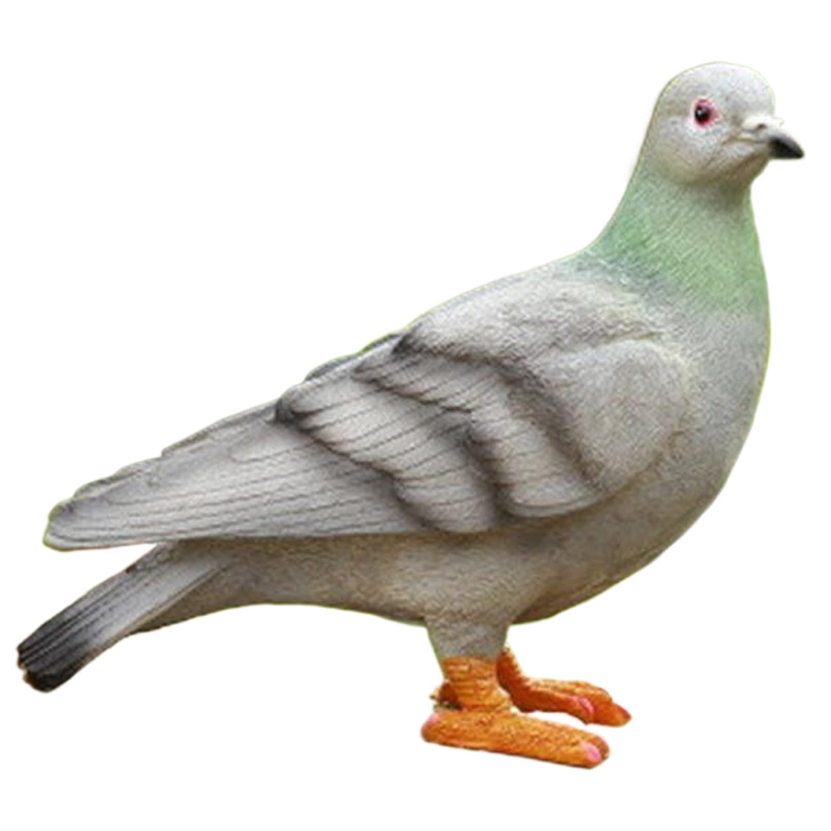 Wedhapy Lawn Statues Pigeon Resin Lifelike Bird Figurines with Detailed Feathers Texture Bird Statue with Realistic Appearance for Garden Lawn Yard Outdoor