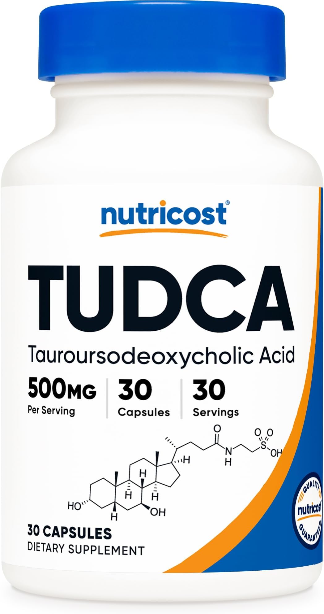 Nutricost Tudca 500mg, 30 Capsules (Tauroursodeoxycholic Acid) - Premium Quality, Gluten Free