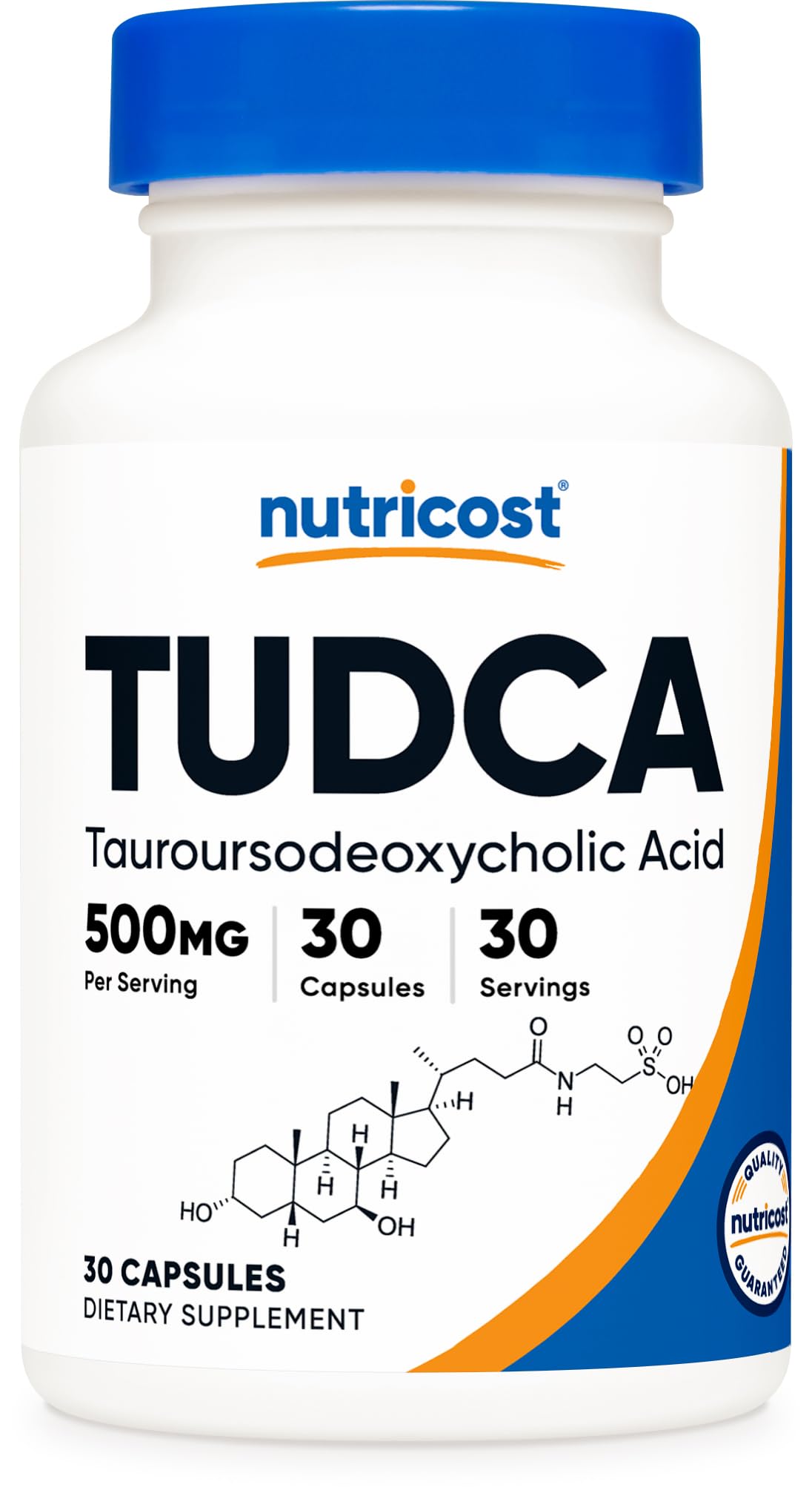 Nutricost Tudca 500mg, 30 Capsules (Tauroursodeoxycholic Acid) - Premium Quality, Gluten Free