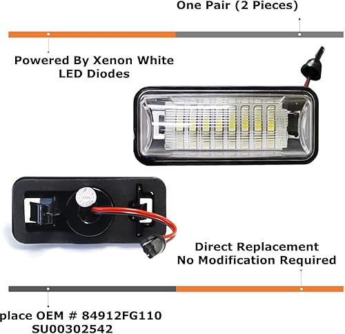Miniatura 2 de iJDMTOY repuesto de ledes para placa de auto 24-SMD, superbrillante para Scion FR-S Toyota 86 Subaru BRZ Impreza WRX STi Legacy Crosstrek