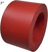 Vista 7 de Tiras de piel rojas, de 2,4 a 0.110 in de ancho, correas de piel Latigo de hasta 96 pulgadas de largo – 6-7 oz (0.094 – 0.110 in) de Pitka Leather