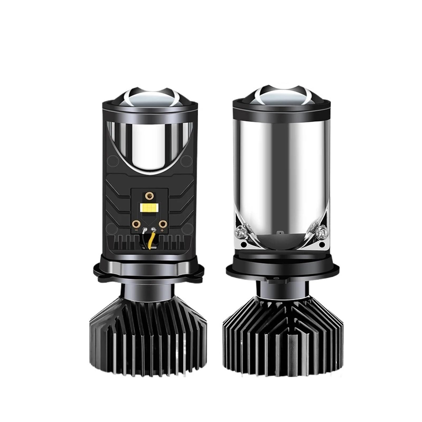 Reflektor dalekosiężny Reflektor projektora LED H4 Obiektyw projektora Y6 z wentylatorem chłodzącym 90 W Żarówka samochodowa Hi Lo Beam 12 V Żarówki halogenowe