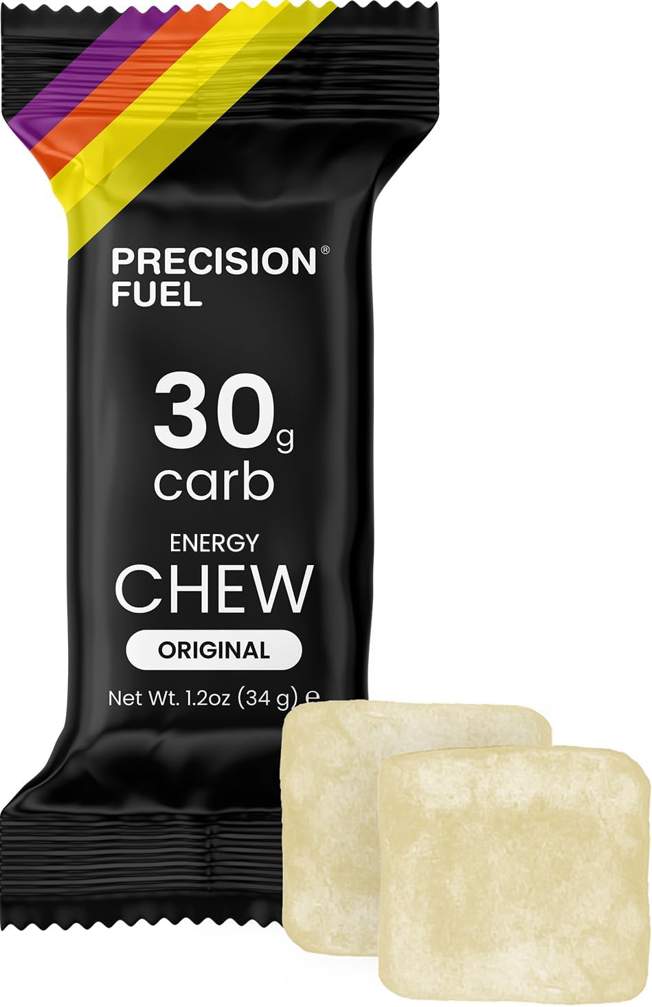 Precision Fuel PF 30 Chew Energy Chews - High Carb Fuel, Durable, Lightweight & Portable 30g Carb - Perfect for Long Runs, Rides, and Workouts - Original Flavors (4 Chu)