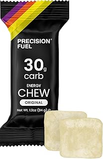 Precision Fuel PF30 Energy Chews - Carb, Lightweight Snack for Endurance Sports, 30g Carbs per Serving, Ideal for Running & Cycling, No Artificial Ingredients - Original Flavour (4 x 34g Chews)