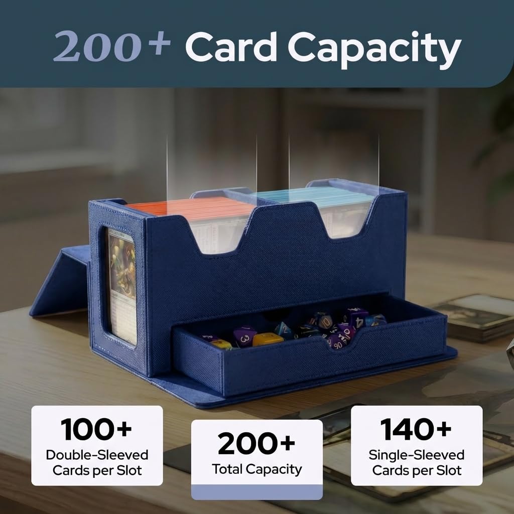 Pudełko na karty, 200+ pudełko do przechowywania, MTG, 50 szt. etui na karty, kolekcjonerskie etui na karty kolekcjonerskie dla Magic Commander