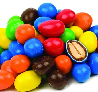 M&M Peanut Chocolate Candy Delicious and Colorful Candy for Party Bags Extra Large Size 2 LB., Peanut