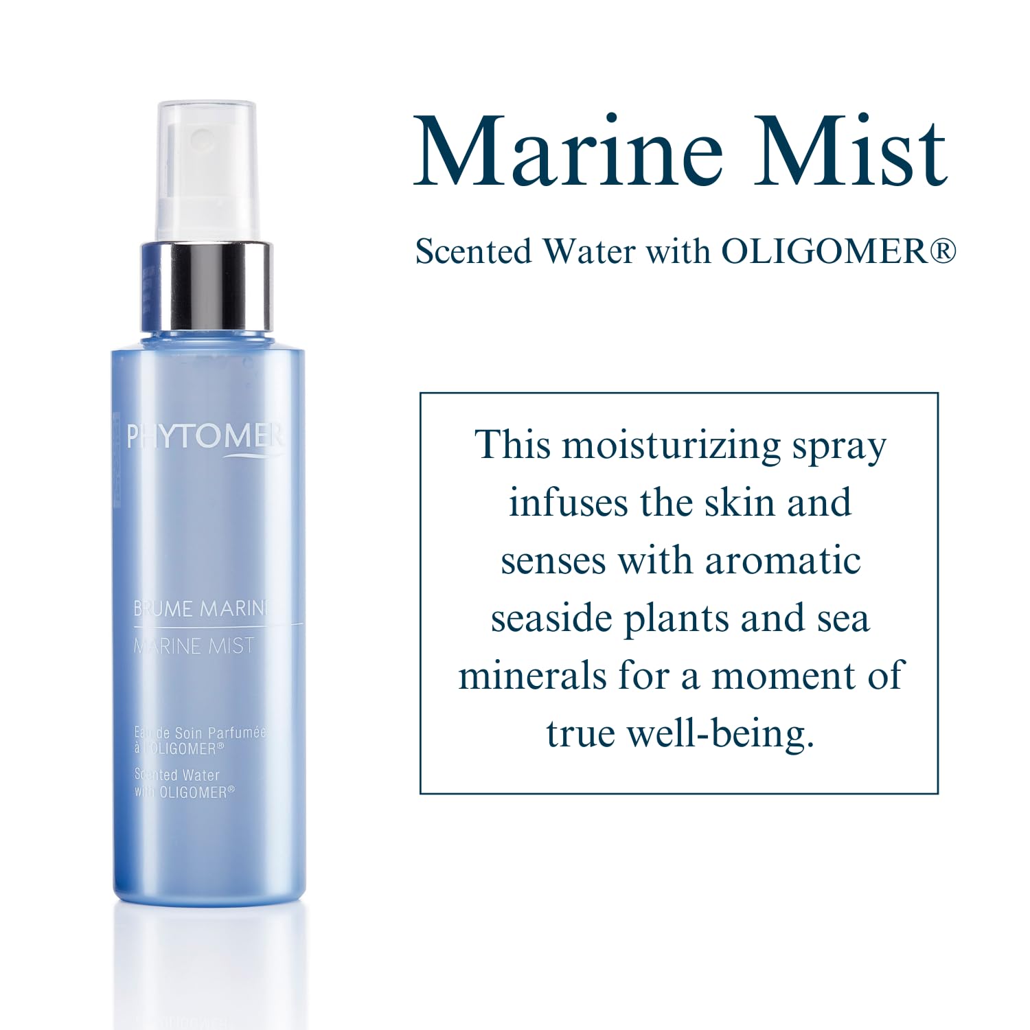Phytomer Marine Mist Scented Face & Body Spray (3.3 fl oz) | Refreshing Facial Spray for Quick Hydration Boost | Daily Complexion Prep, Makeup Setting Mist