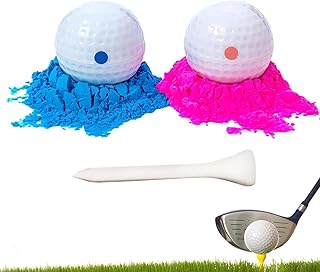 Golf Ball Gender Reveal, Golf Theme Exploding Ball, Trick Exploding Golf Balls, Trick Golf Balls For Gender Reveal Parties, Golf Theme Exploding Ball With Color Powder Gender Reveal