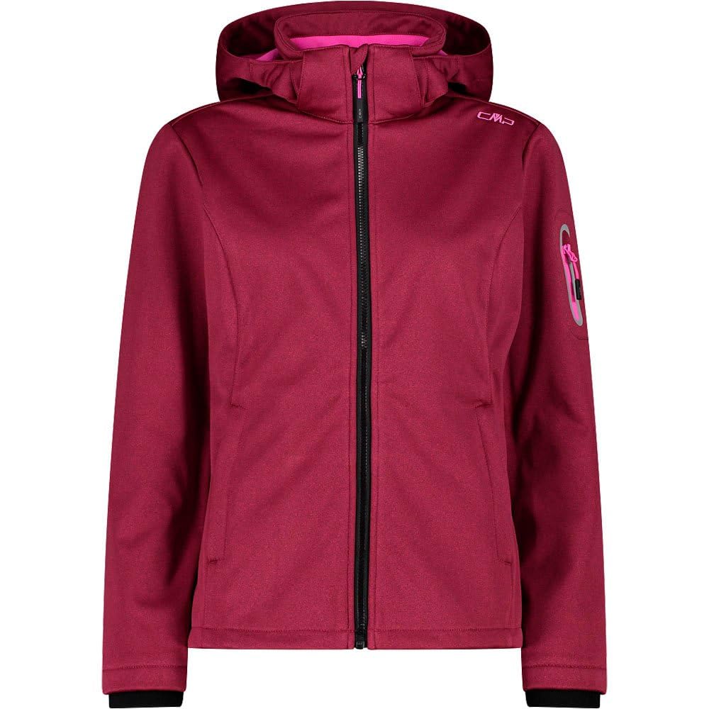 Cmp Mujer Rojo - Woman Jacket Zip Hood, Anemone Mel-Festival, 58 Talla 52