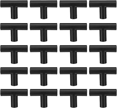 20pcs 3-Way Plastic Shoe Rack Connectors - Modular Tube Link Fittings for Assembled Wardrobe Repair Closet Shelving Organizer Inner Diameter 12mm