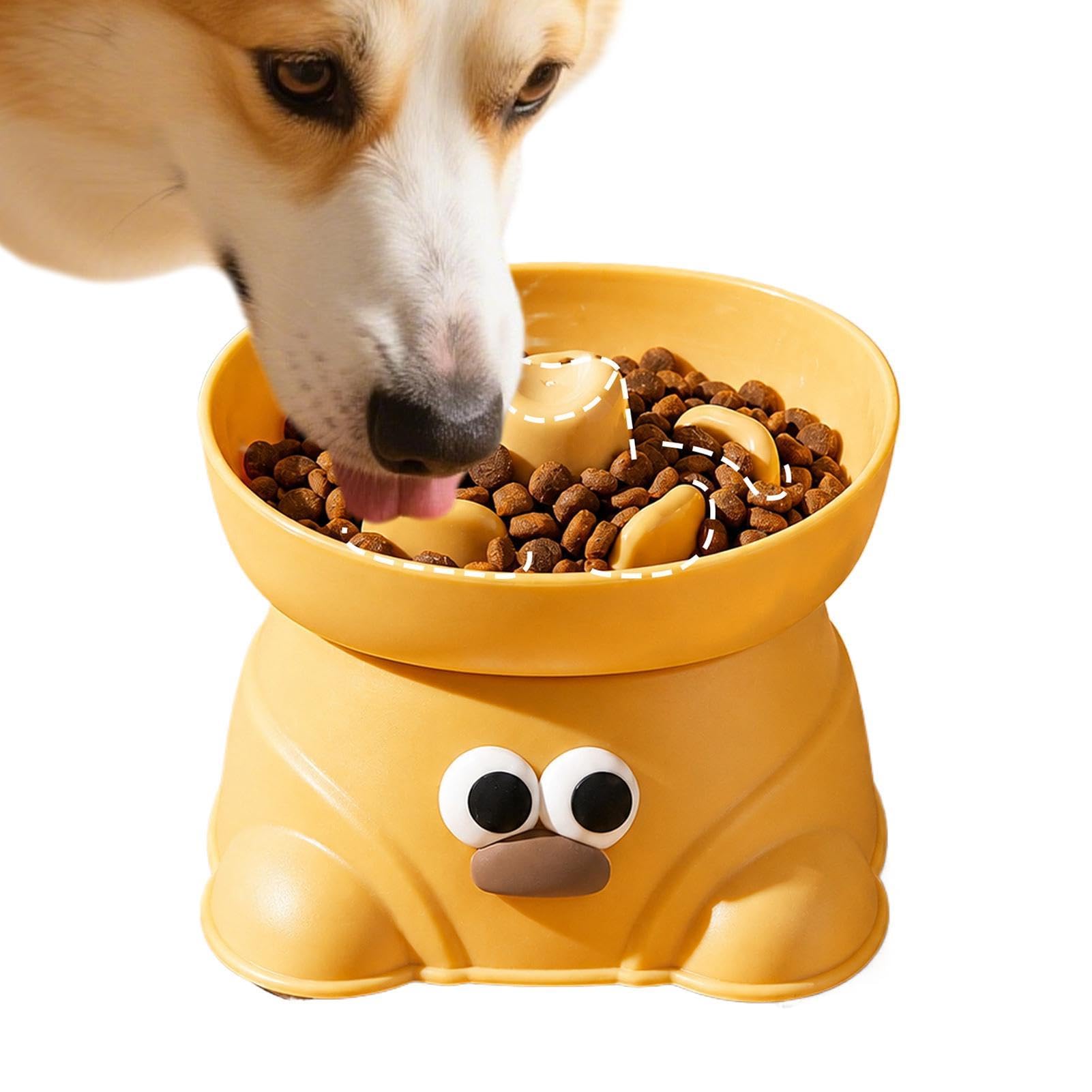 Dog Food Bowl Slow Feeder Non Slip Anti-Choking Elevated Pet Supplies