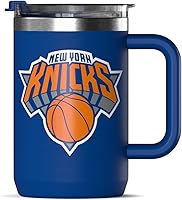 Vista 17 de Hydrapeak x Taza de café aislada de Minnesota Timberwolves con licencia oficial de la NBA de 18 onzas con tapa abatible y asa para viajes