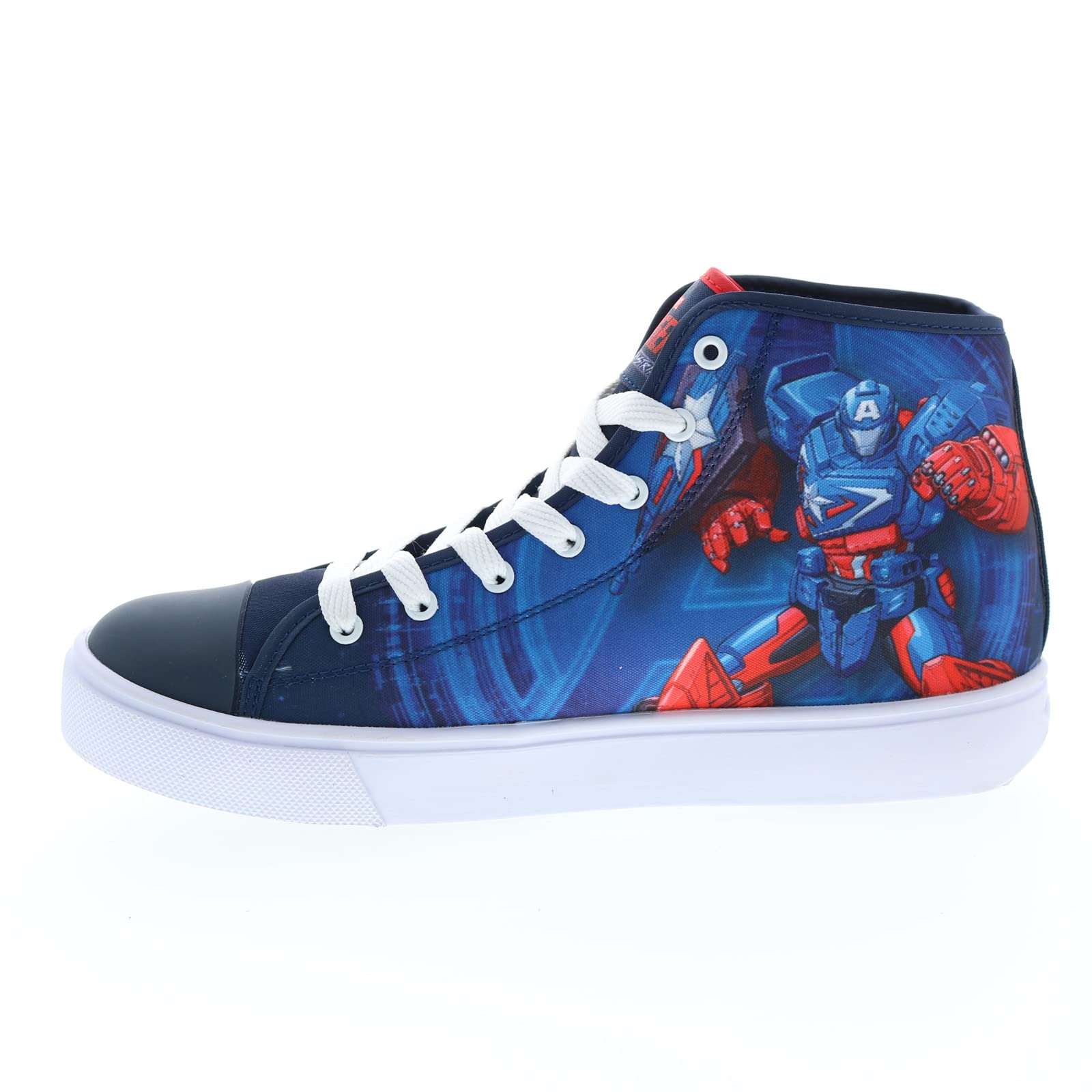 Heelys Mens Captain America Hustle High Top Wheels Skate Sneaker
