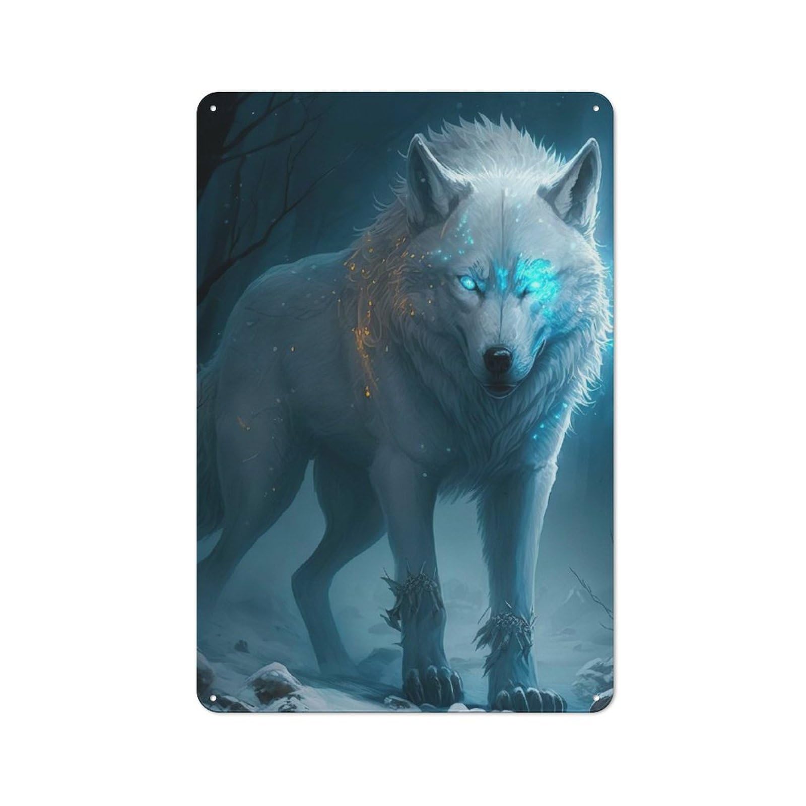 Fenrir The Norse Wolf Vintage Metal Wall Decor 30x20cm, Cafe Metal Sign for Tea Room, Shop Wall Or Breakfast Area