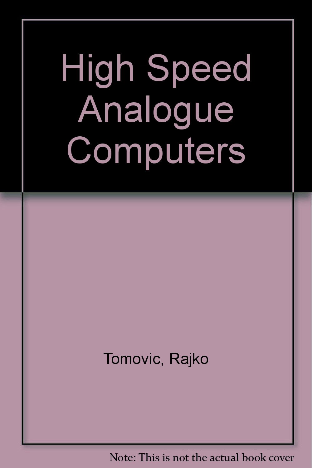 High Speed Analogue Computers
