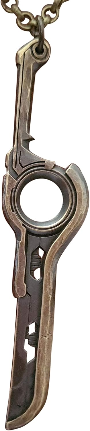 Baldur Jewelry - Xenoblade Chronicles Monado Sword Necklace - Xenoblade Pendant Necklace - Shulk Xenoblade Sword Merchandise - Xenoblade Jewelry Charm - Xenoblade Sword Pendant for Men Women