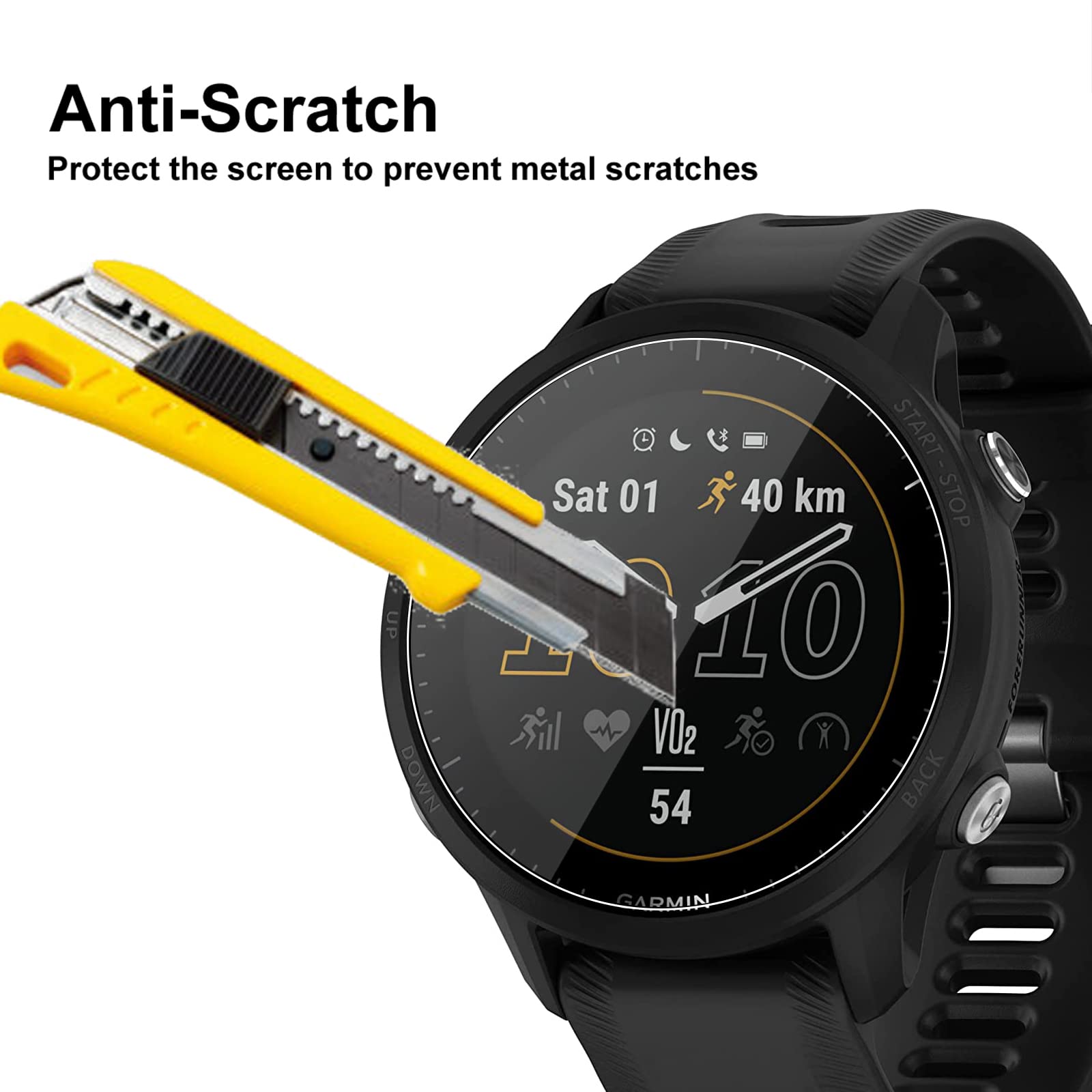 Pellicola Vetro Temperato Per Garmin Forerunner 955 - 4 Pezzi + Tappi Antipolvere, Durezza 9H - Foto 12