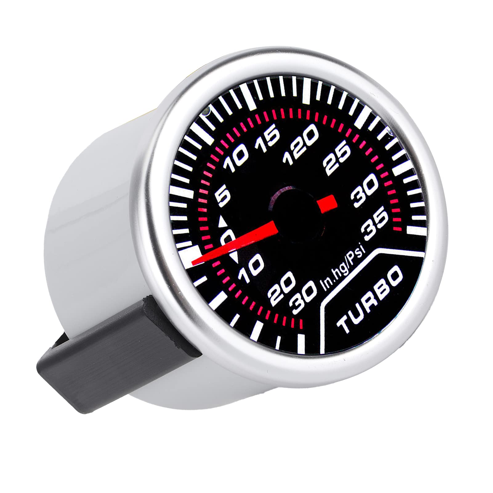 Manometro Turbo Boost, Manometro Turbo Boost in Plastica Universale Misuratore della Pressione del Vuoto 35PSI Lente Fumé Quadrante LED 52mm