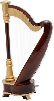 9.5" Wooden Harp Musical Instrument Replica