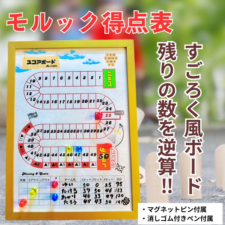 モルック(ルール・スコアブック付き) Amazon.co.jp: [ モルック ] MOLKKY おもちゃ Molkky Finnish Wooded