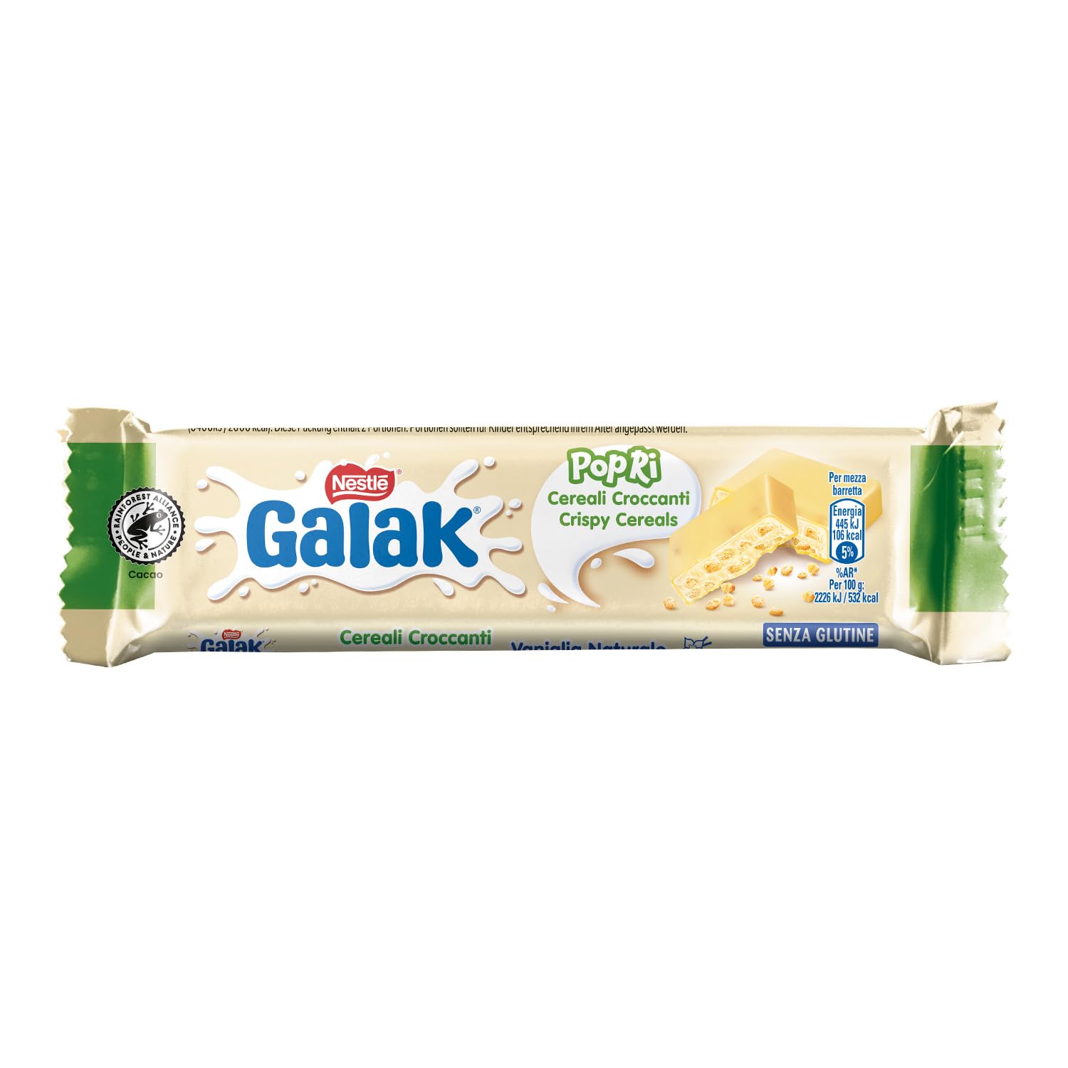 GALAK PoPri Weiße Schokoladentafel mit Müsli, 36 Riegel à 40 g (1,45 kg)