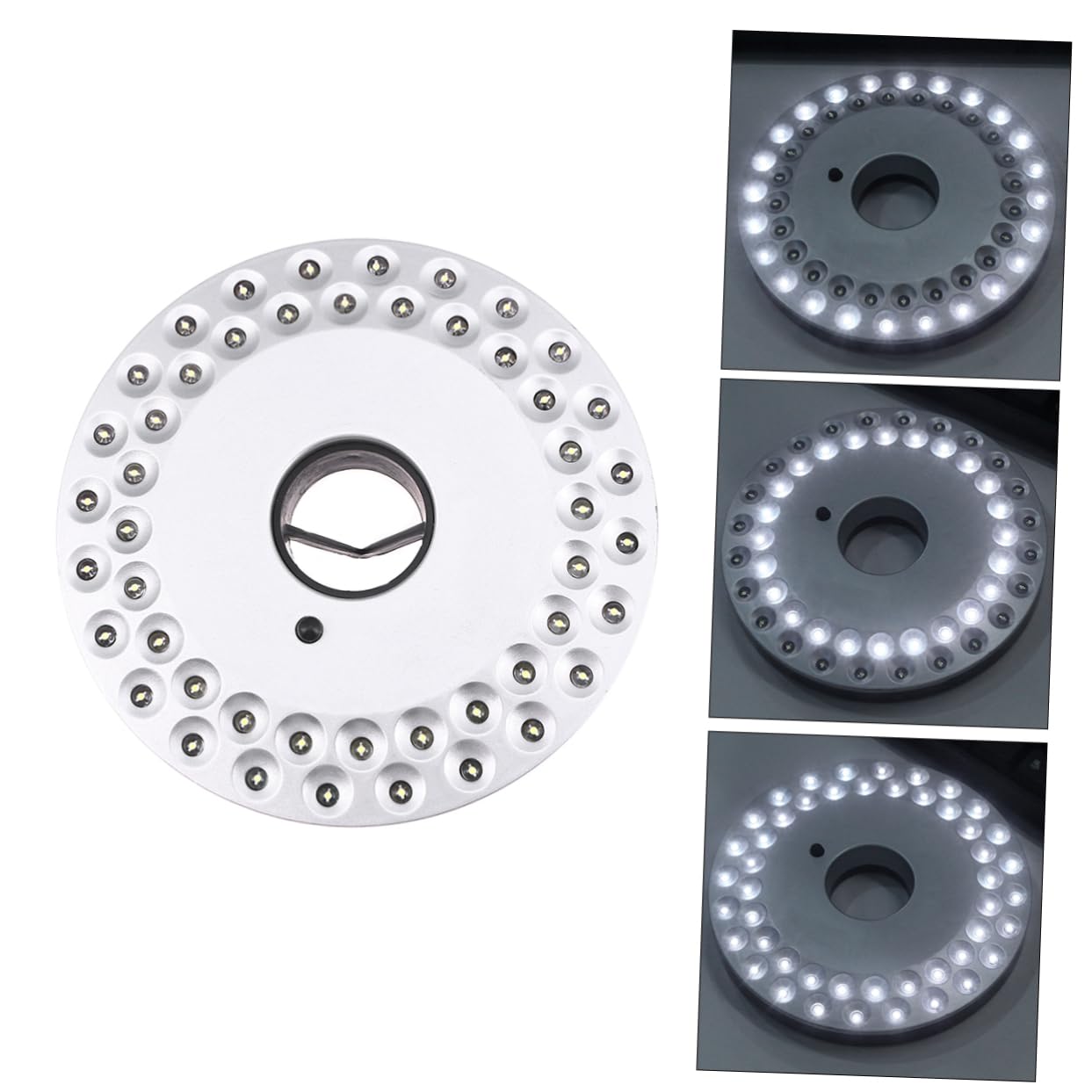 SEWACC Outdoor LED Camping Lamp Bright Battery Operated Umbrella Light for Tents and Patios Design Easy to Hang for Camping and Hiking Silver