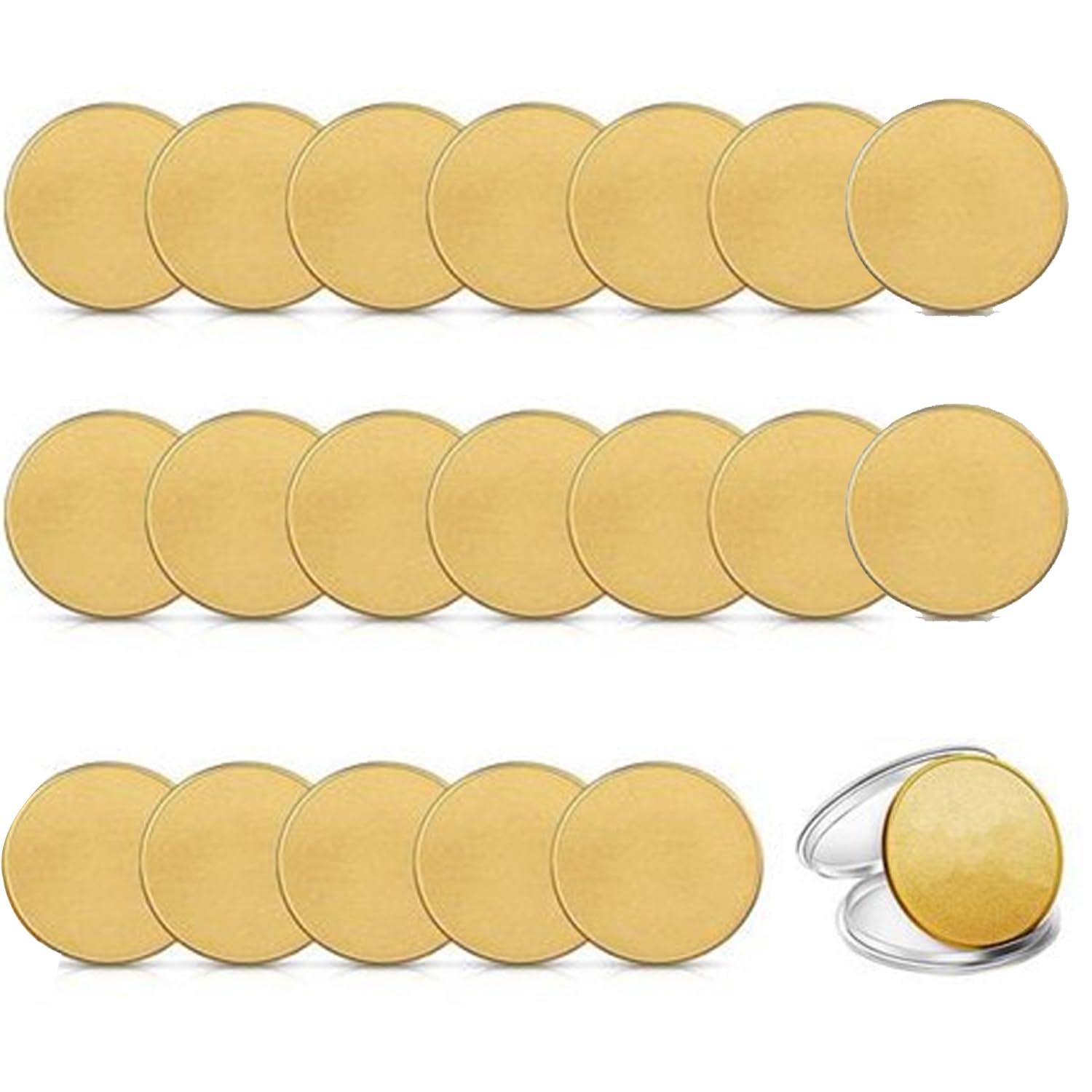 20 sztuk miejsc do grawerowania, DIY mosiężna moneta 40 x 3 mm, mała pusta mosiężna moneta do grawerowania