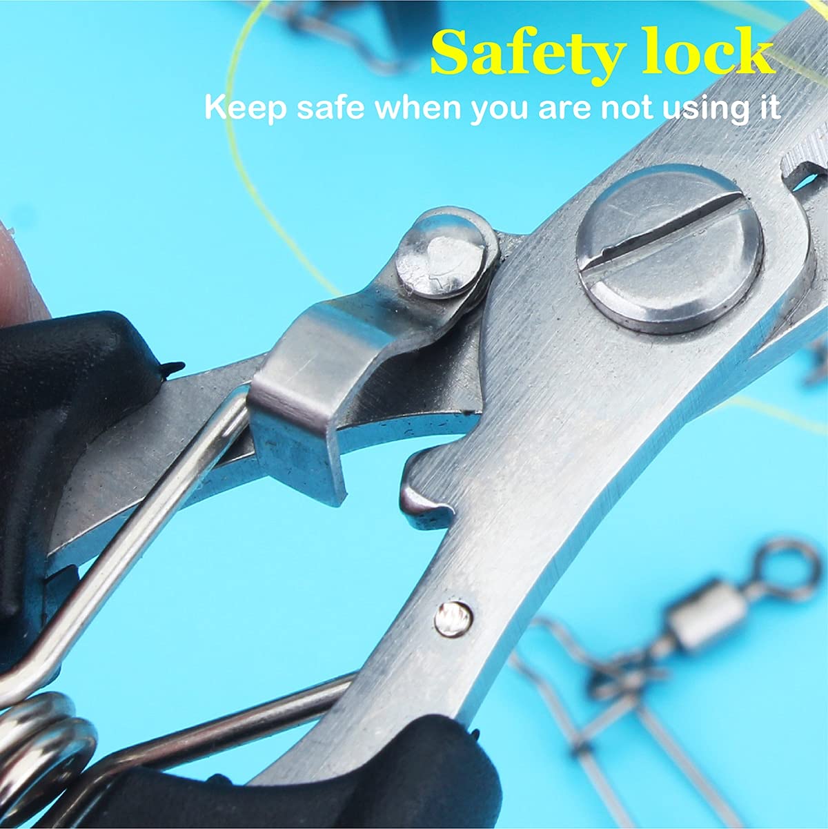 Pince Multifonction Pour Pêche – Nettoyeur D’anneaux, Retire-ligne, Coupe-tresse – Acier Inoxydable Argenté 6,9 Cm