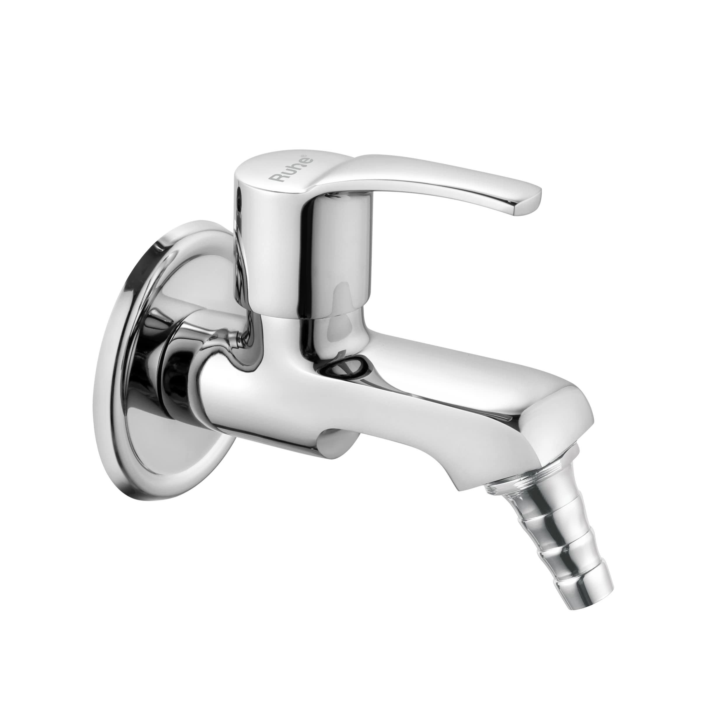 Ruhe® Euphoria Brass Faucet/Tap | Nozzle Bib Cock Faucet/Tap | with Chrome Finish | for Washing Machine and Garden Pipes