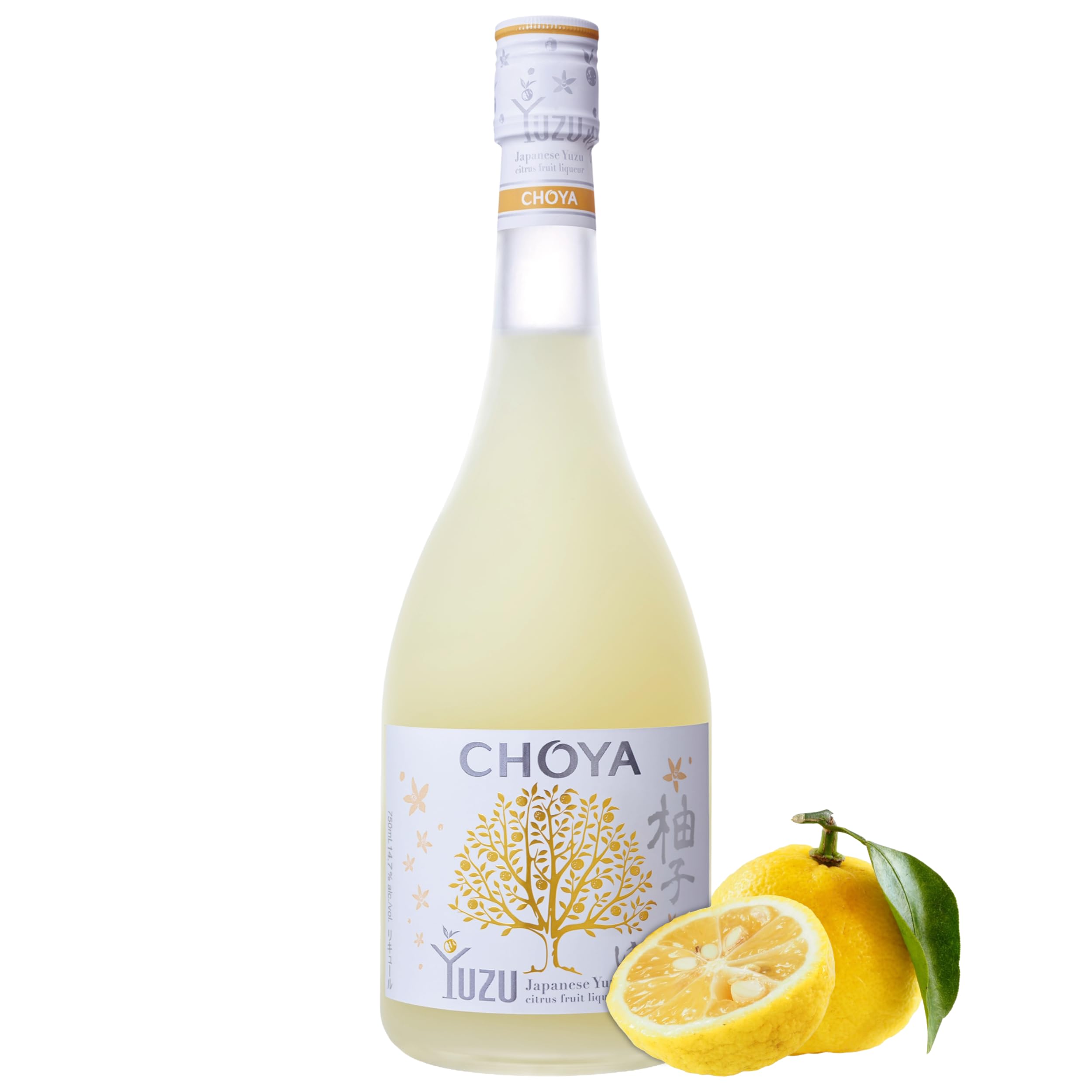 Choya Yuzu (japanischer Fruchtlikör, alkoholhaltiges Getränk aus Japan, Yuzu Frucht, 15% vol.) 1er Pack (1 x 0,7 l)