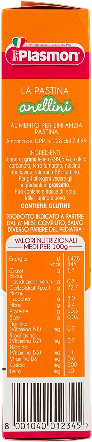 Plasmon Testpaket Pastina Infanzia Svezzamento Dai 6 Mesi 6x 340 Grammi + Italian Gourmet polpa 400g - 3