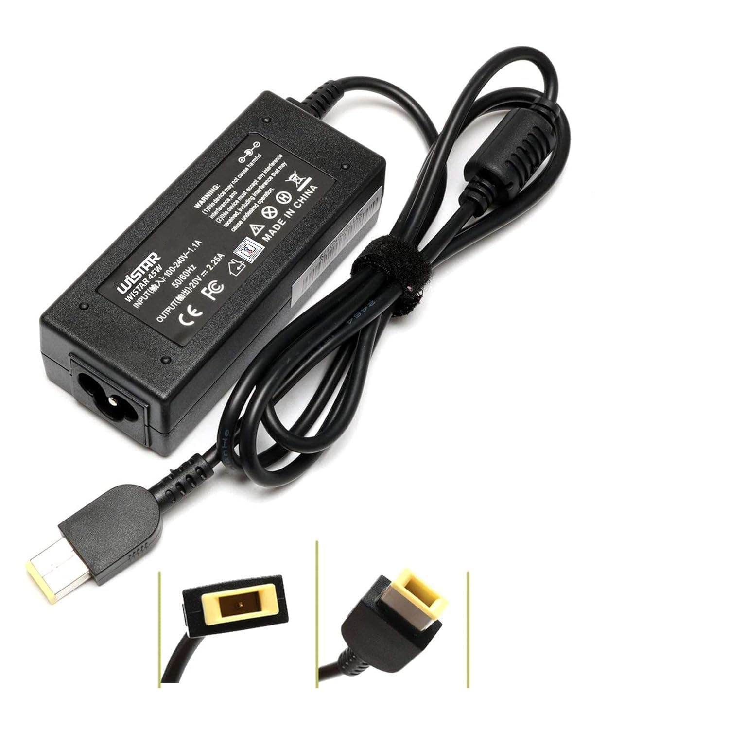 WISTAR 45W Laptop Charger Compatible for Lenovo Thinkpad E540 E550 E560 T440 T440s T440p T450 T540P T450s T460 T460S T470 T470s T560 T570 Yoga 11e 11S 11E 300 500 T4301S Z50 E10 E31 Ideapad 300S 500S