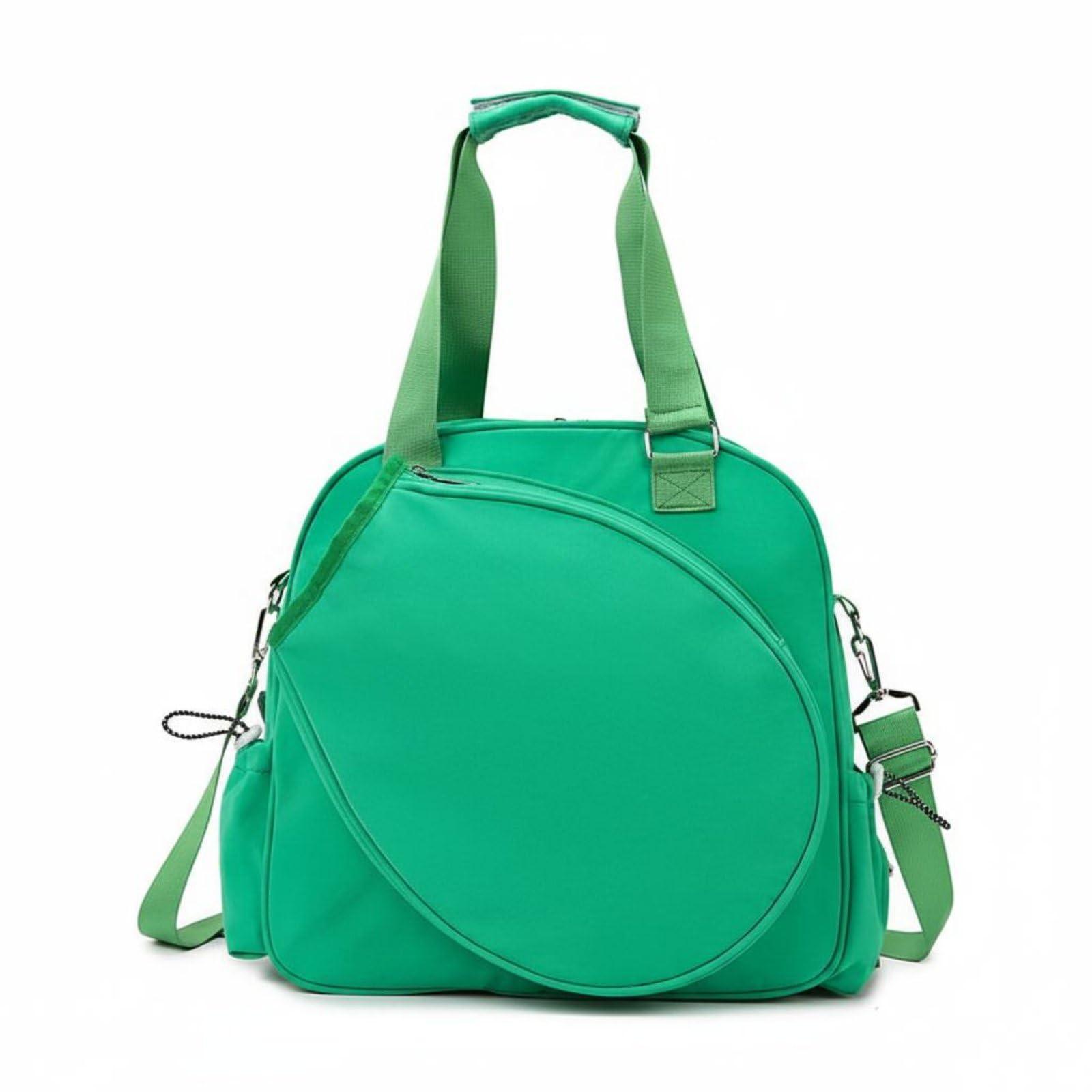 Badminton Bag Large Capacity Tennis Racket Backpack Crossbody Strap Sport Travel Backpack for Women, Outdoor, Gym, Green-image-48
