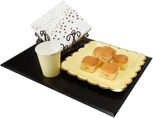 Miniatura 4 de Vasos de papel dorados y amarillos, vasos de papel desechables de lámina dorada brillante de 9 onzas para bodas, fiestas, cócteles y cenas de