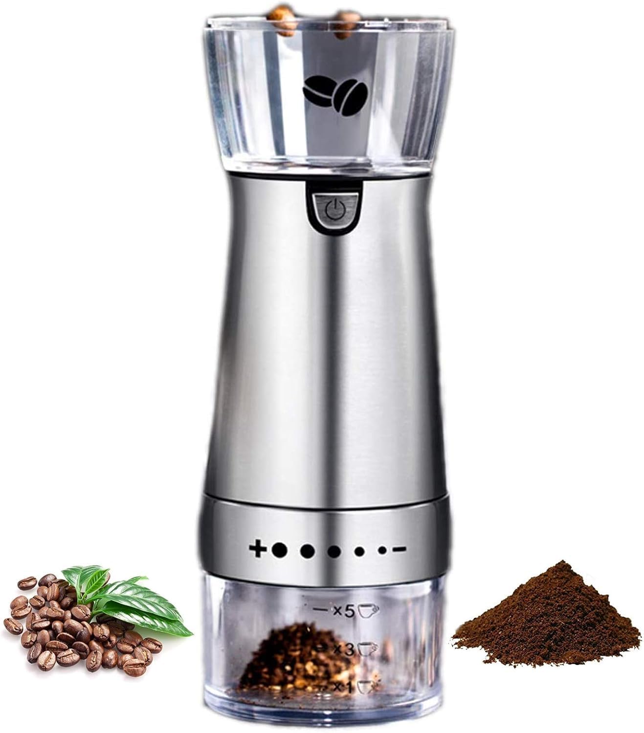 Jukmen Espresso Grinder Manual Coffee Grinder Stainless Steel Burr Coffee Grinder, Coffee Bean Grinder for Home and Kitchen, Office Coffee Grinders, Coffee Bean Burr Grinders Mill Kitchen Tool