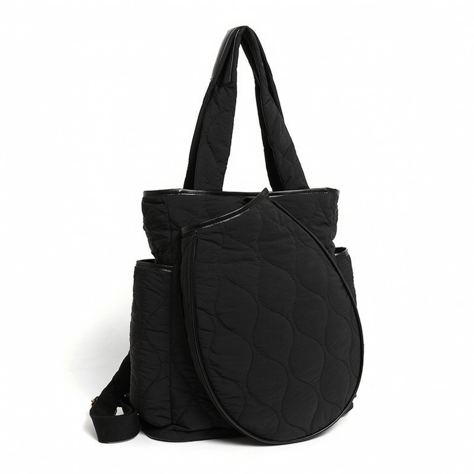 Racket Storage Case Borsa Racchette Custodia Tracolla Sacca Sportiva in Nylon Resistente con Esterno Trapuntato E Imbottitura Doppio Manico Regolabile
