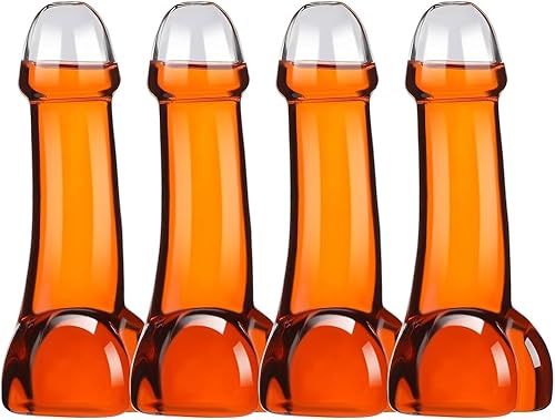 Juego de 4 vasos de chupito de despedida de soltera, vasos de chupito divertidos, vasos de cristal transparente para fiesta única, copa de vino para